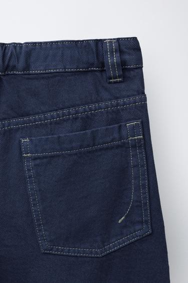 CONTRAST TOPSTITCHING BERMUDA SHORTS - Blue by Zara - Image 3