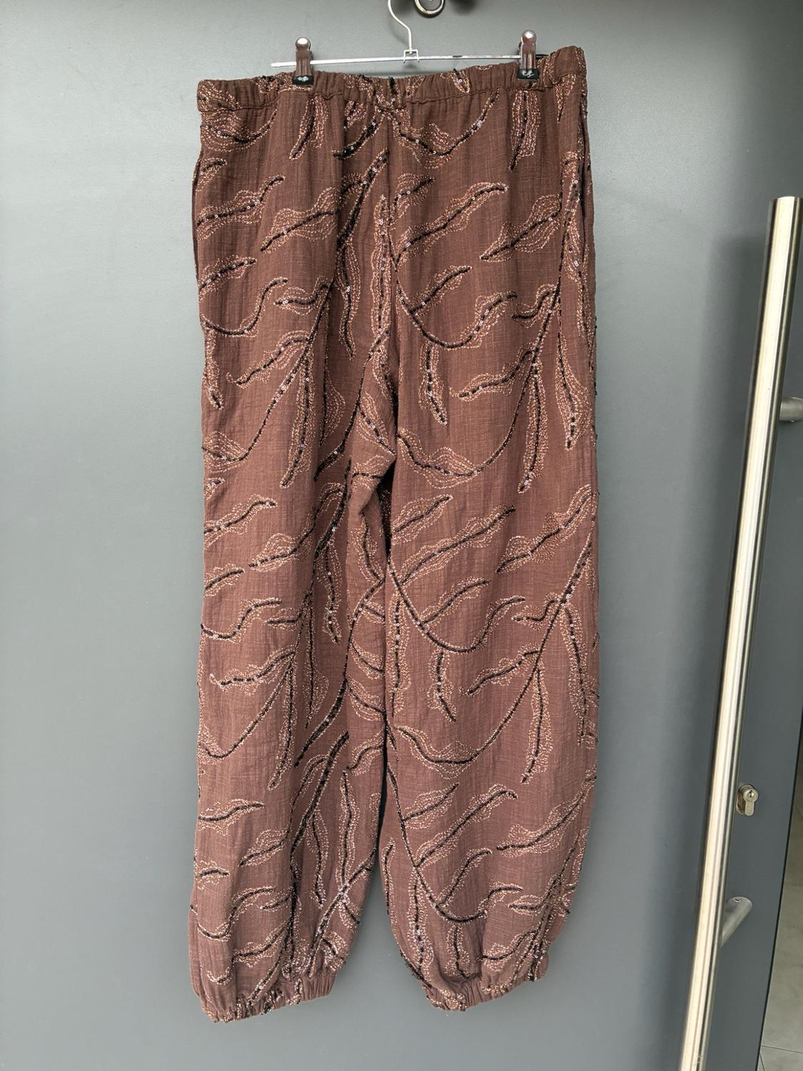 METALLIC THREAD SEQUIN SAROUEL TROUSERS - Image 4