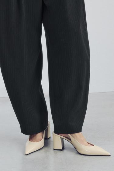LEATHER SLINGBACK SHOES — Off White 2