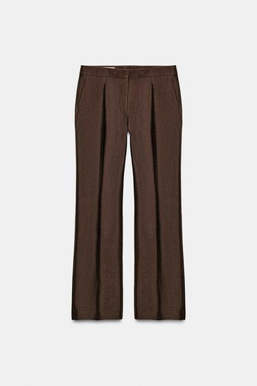 SLIM SATIN TROUSERS - Brown by Zara - Image 5