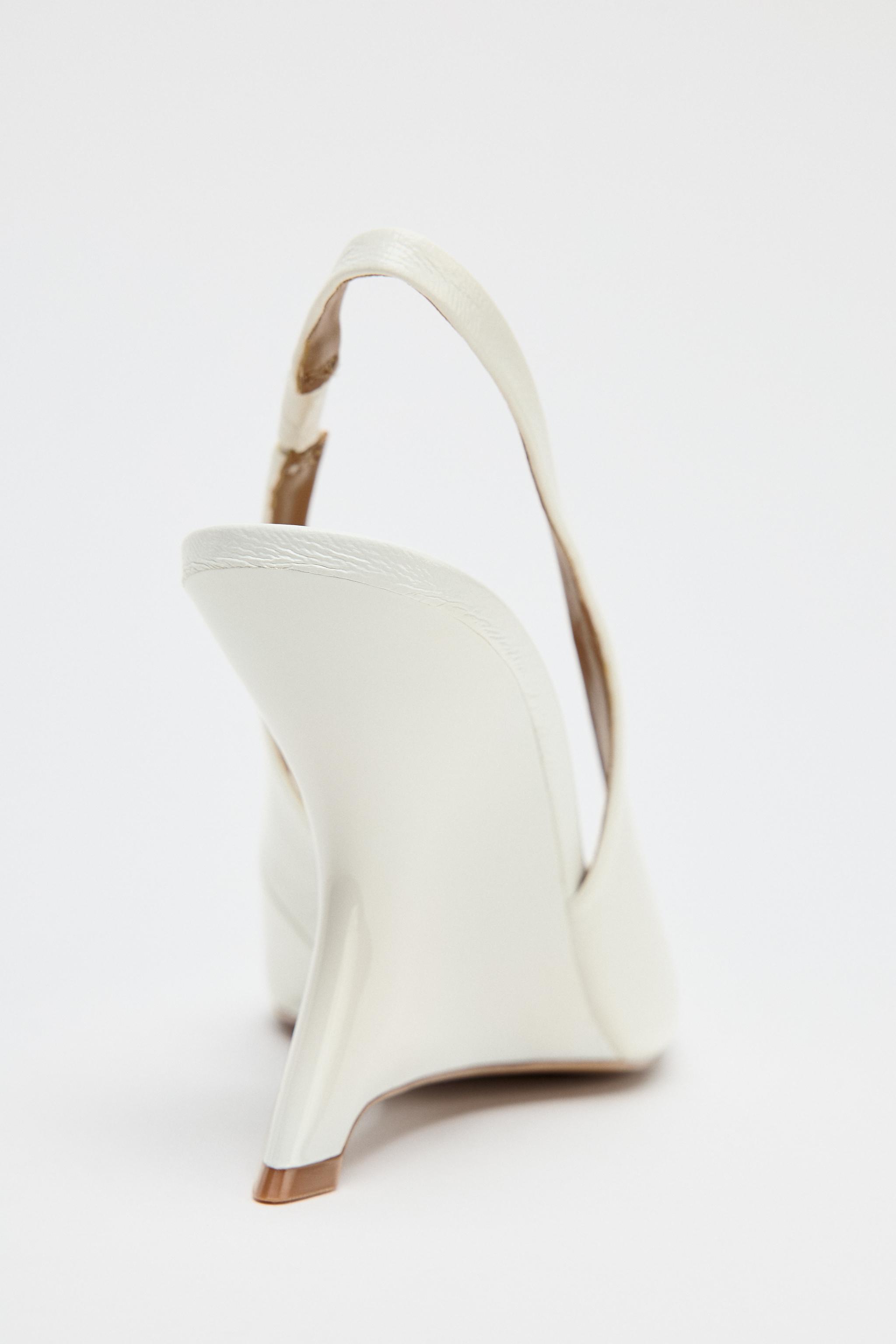 ASYMMETRIC HEELED SHOES - white | ZARA United States