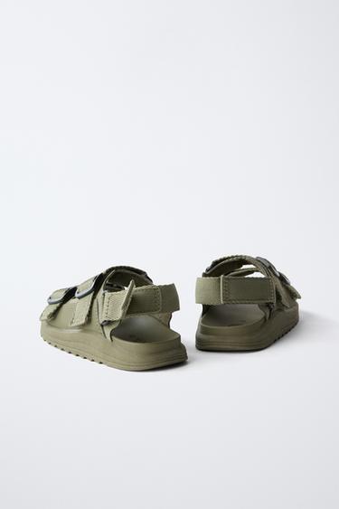 BUCKLED SANDALS - Khaki Green by Zara - Image 4