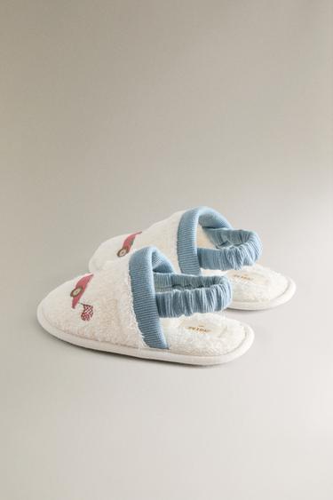 CHAUSSONS ENFANT SERVIETTE DE BAIN CHIEN DE COURSE - Blanc de Zara - Image 3
