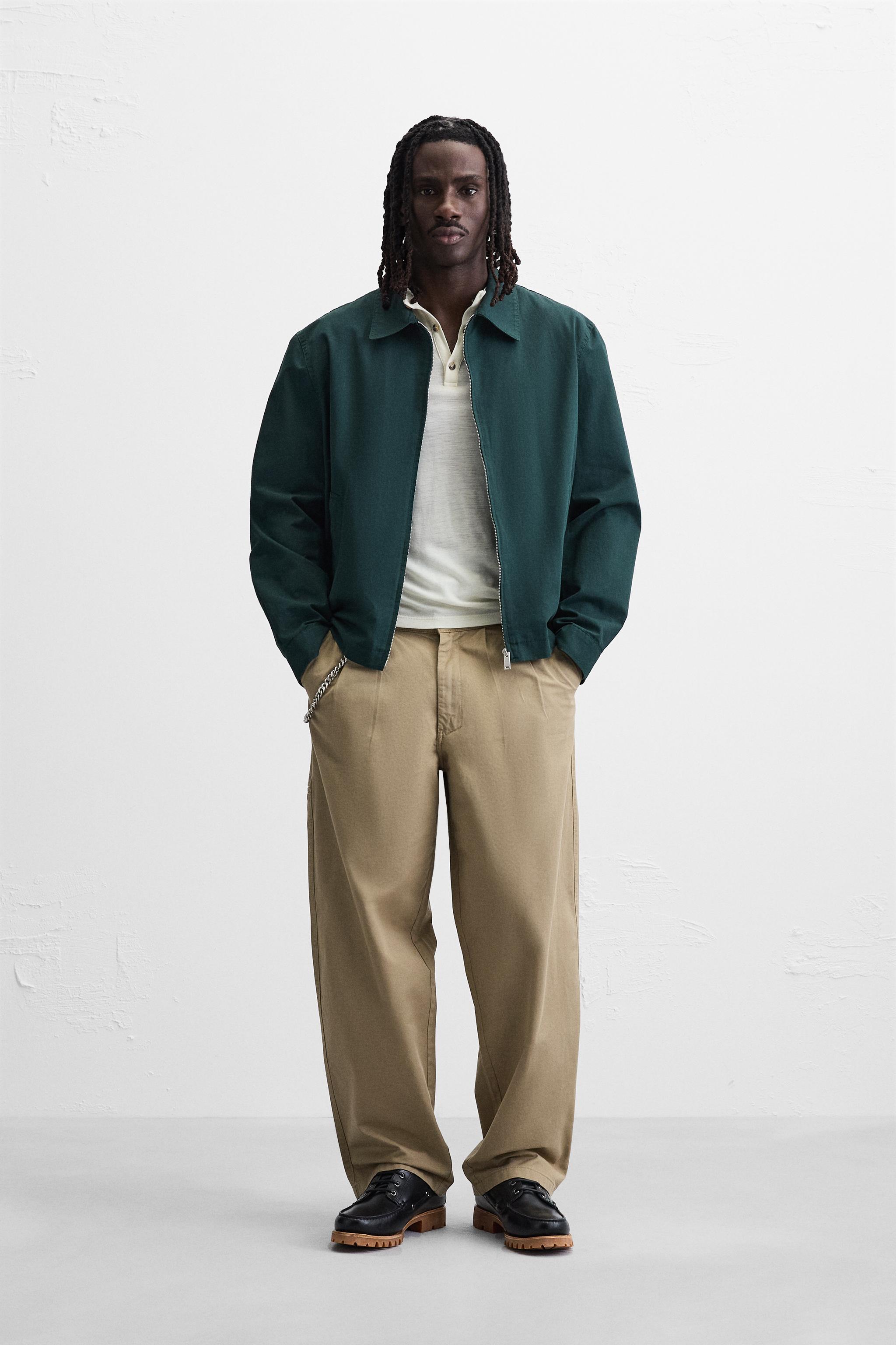 PANTALON RELAXED FIT À PLIS