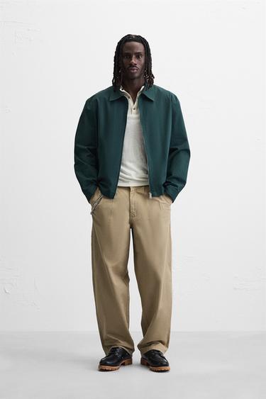 BUKSER MED LÆG - RELAXED FIT - gyldenbrun fra Zara