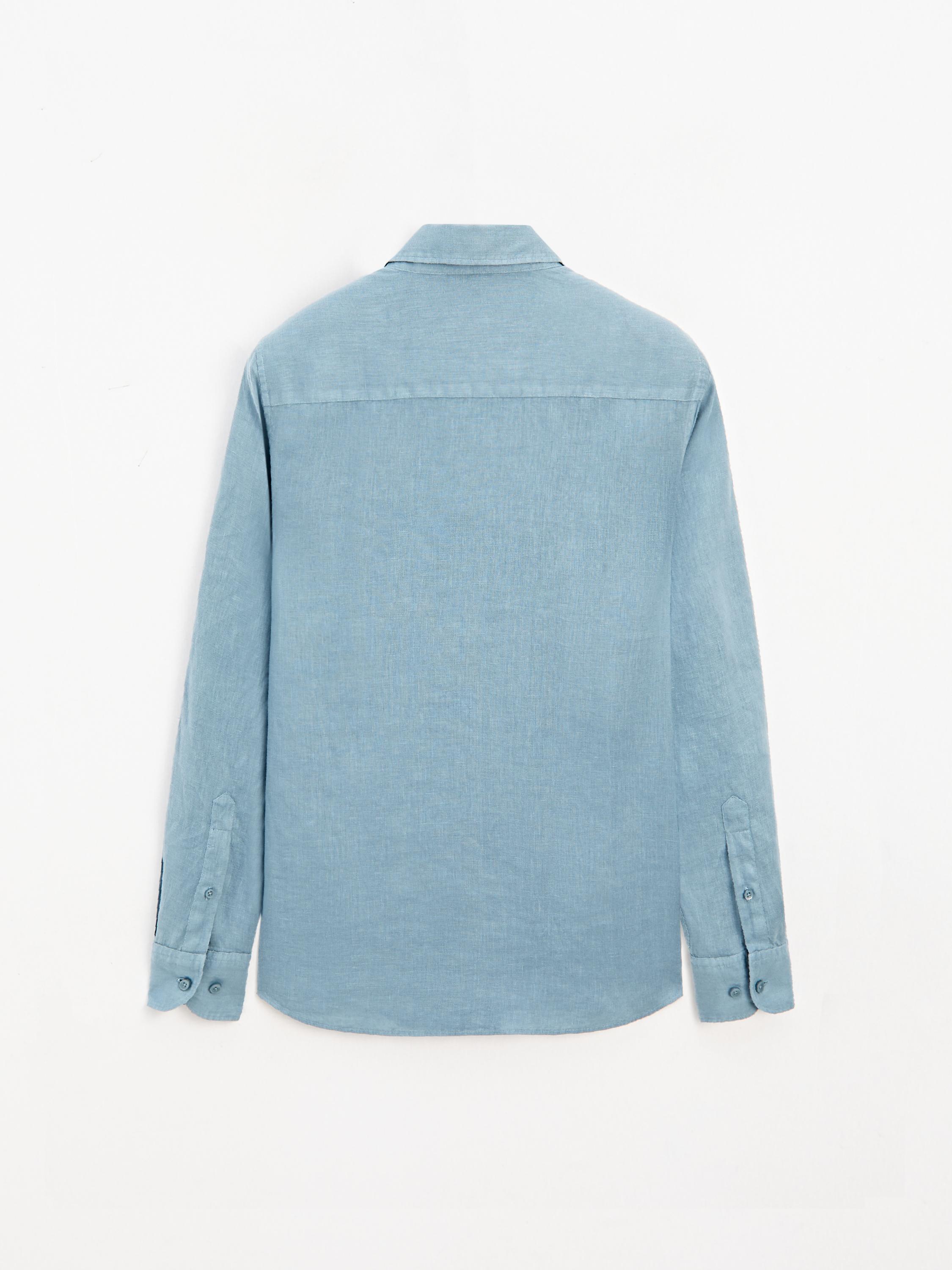 100% linen slim fit shirt