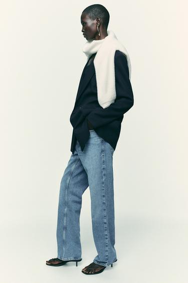 OVERSIZE BLAZER WITH SHOULDER PADS - Navy blue by Zara - Image 3