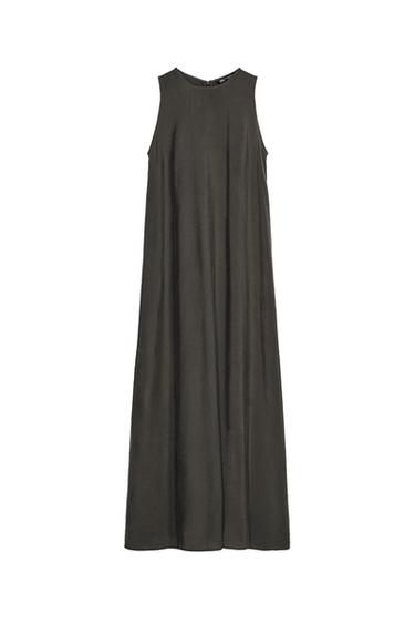 FLOWING VOLUMINOUS MIDI DRESS