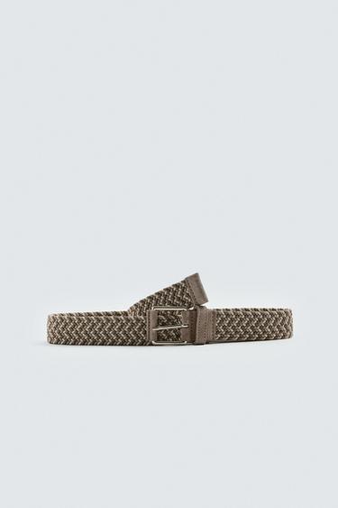 BRAIDED STRETCH BELT - camel by Zara