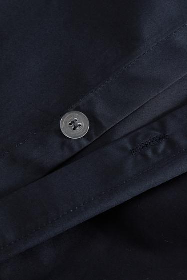 Zara PERCALE COTTON DUVET COVER (300 THREAD COUNT) - MIDNIGHT BLUE