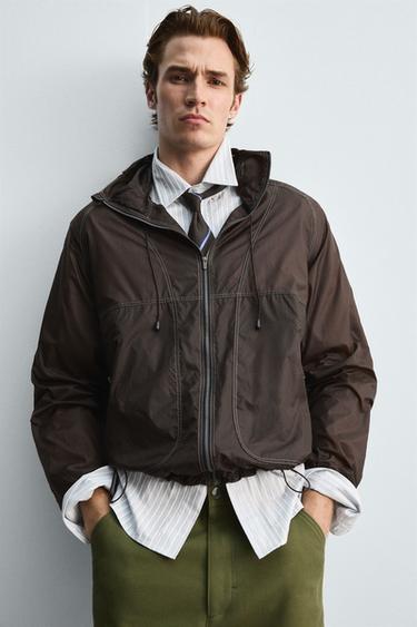 LIMITED EDITION WINDBREAKER JACKET - Brown by Zara - Image 4
