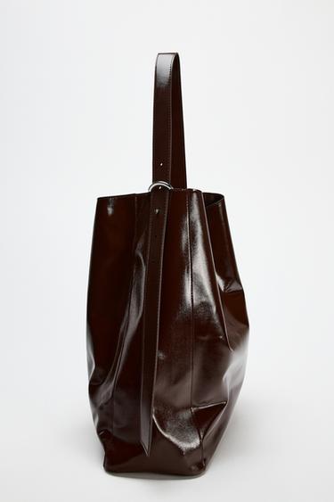 MAXI BUCKET BAG - Brown by Zara