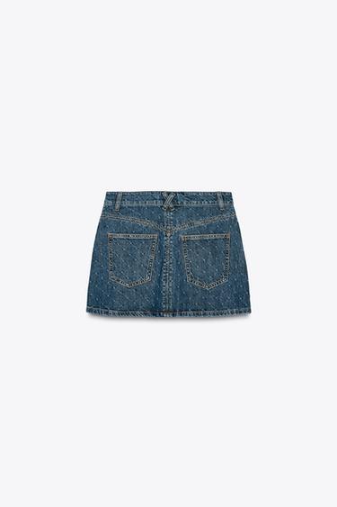 Z1975 DENIM MINI SKIRT - Mid-blue by Zara - Image 5