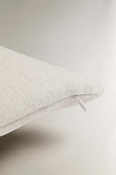 HOUSSE COUSSIN JACQUARD TEXTURÉ - Blanc cassé de Zara - Image 3