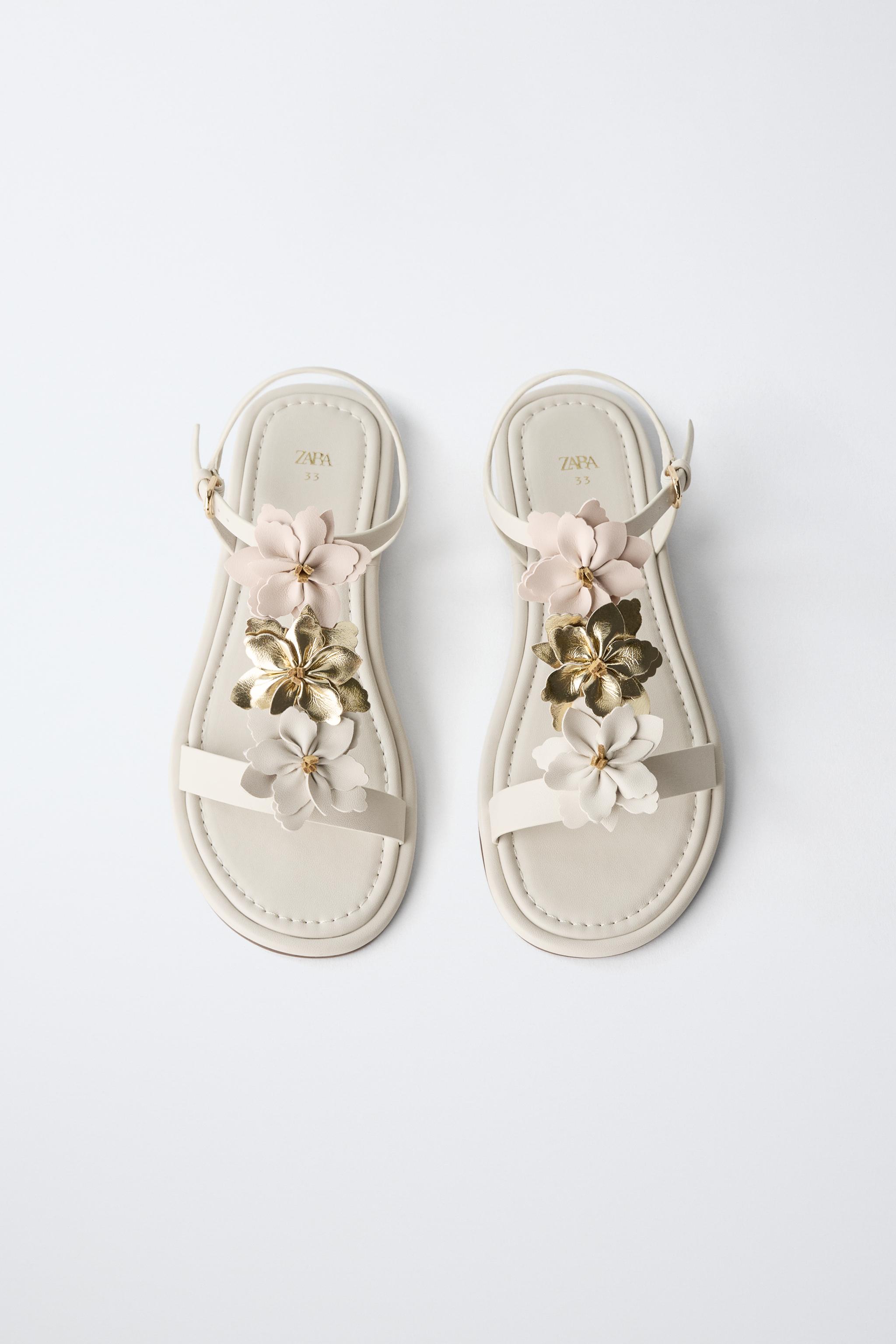 Детские сандалии Zara FLORAL SANDALS — фото 4