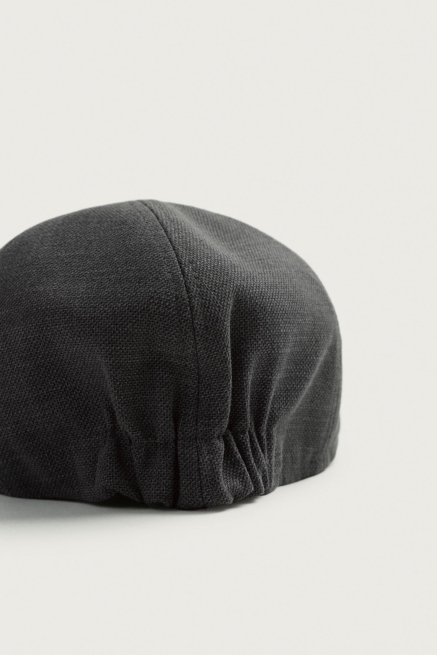 Мужские головные уборы Zara Textured Beret, цвет: Синий серый — фото 6
