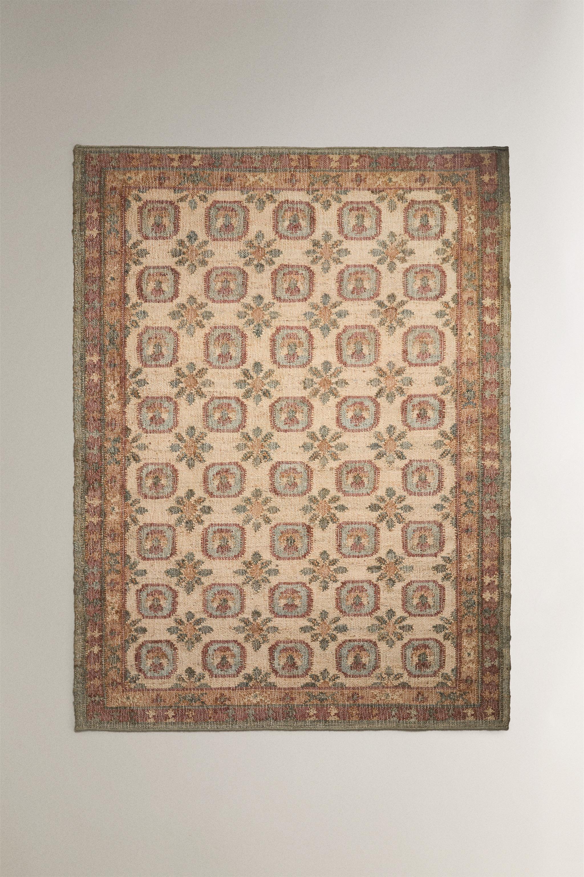 VINTAGE DESIGN JUTE AREA RUG