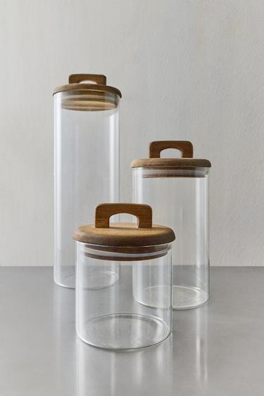 Zara LARGE WIDE STORAGE JAR - Light beige - Image 0