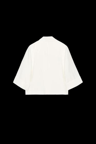 CROPPED DOUBLE-BREASTED BLAZER - White by Zara