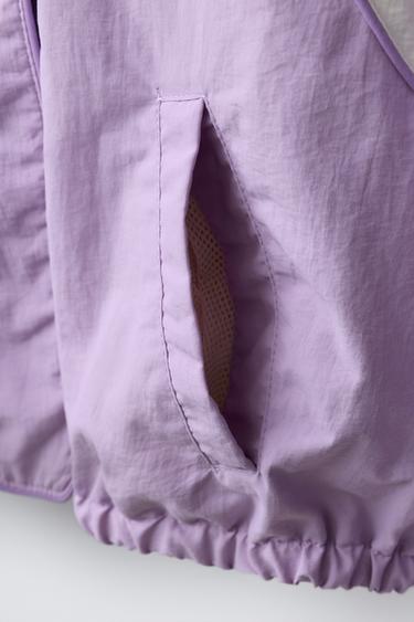 RAINCOAT WITH CONTRAST TRIM DETAIL - Mauve by Zara - Image 4
