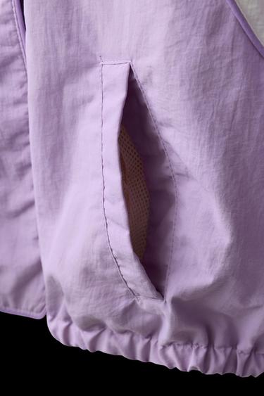 Zara RAINCOAT WITH CONTRAST TRIM DETAIL - Mauve