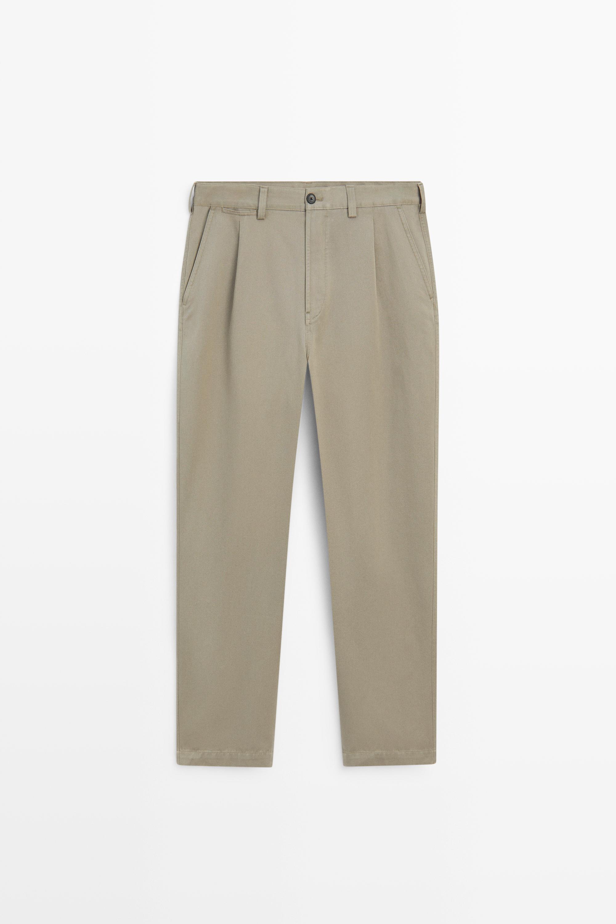 Relaxed fit pants with dart detail