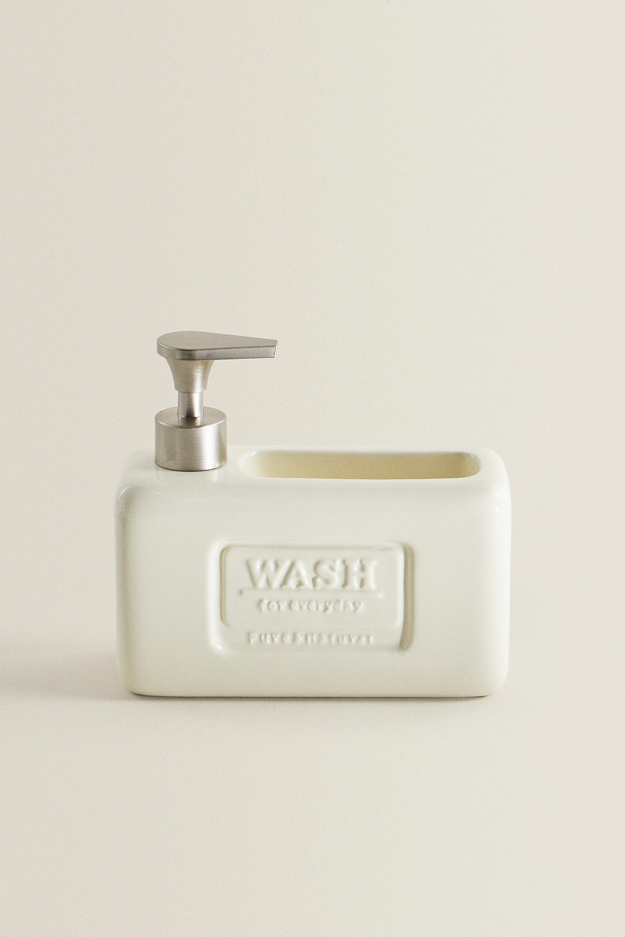 WASHING-UP LIQUID DISPENSER WITH STORAGE — Cream