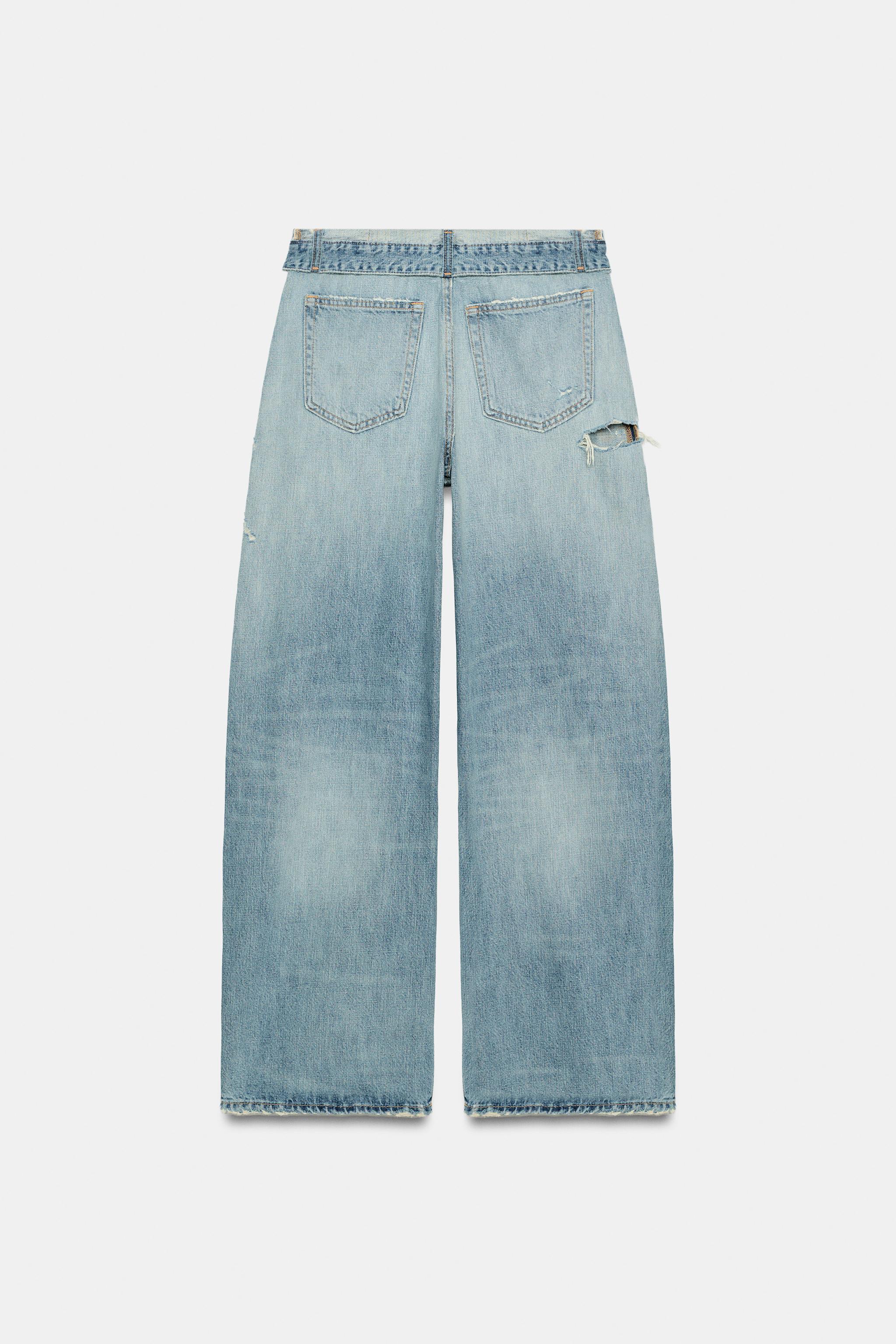 TRF MID-RISE FOLDED WAIST JEANS