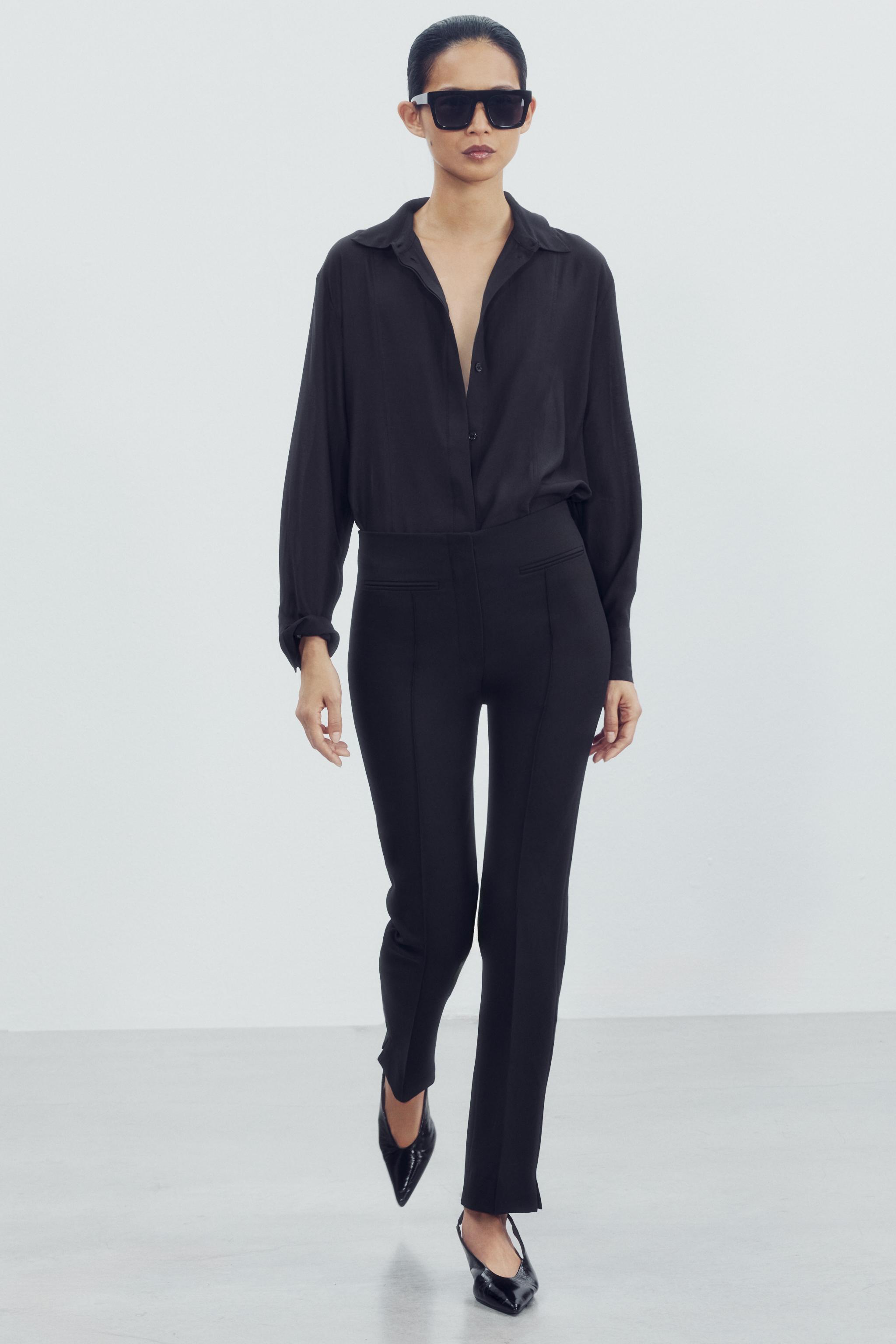 ZW COLLECTION SEWN-CREASE PANTS