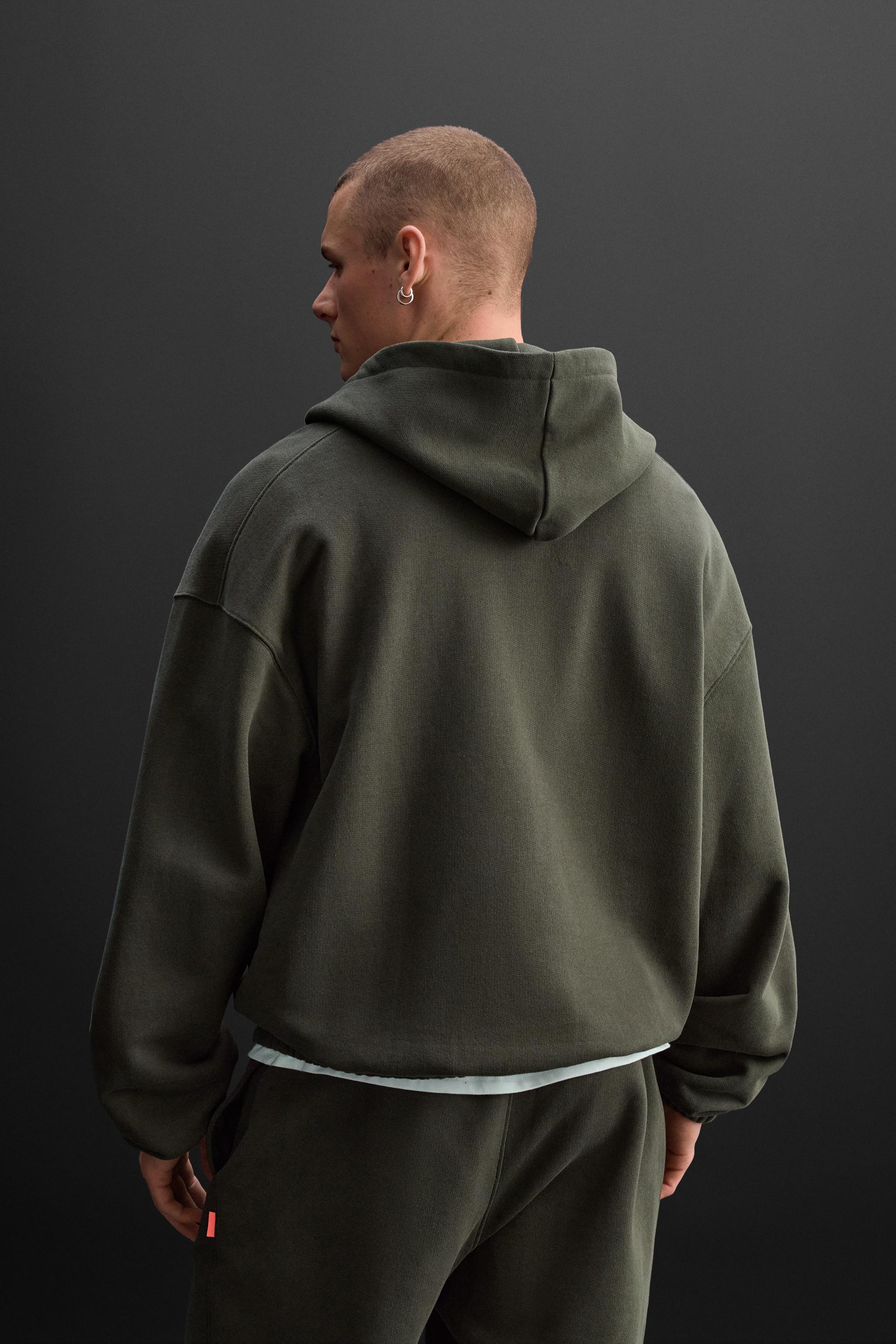 ZIP-UP HOODIE - GREEN | ZARA United States