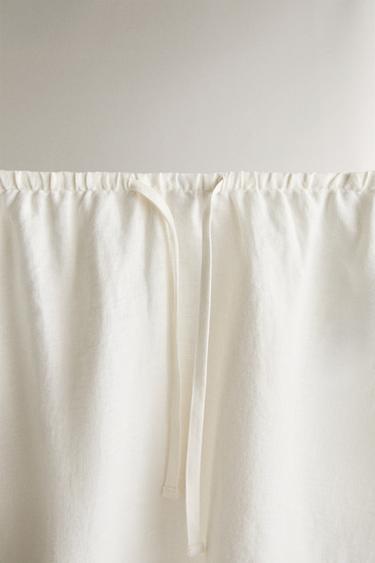 JUPE LONGUE EN LIN - Écru de Zara - Image 1