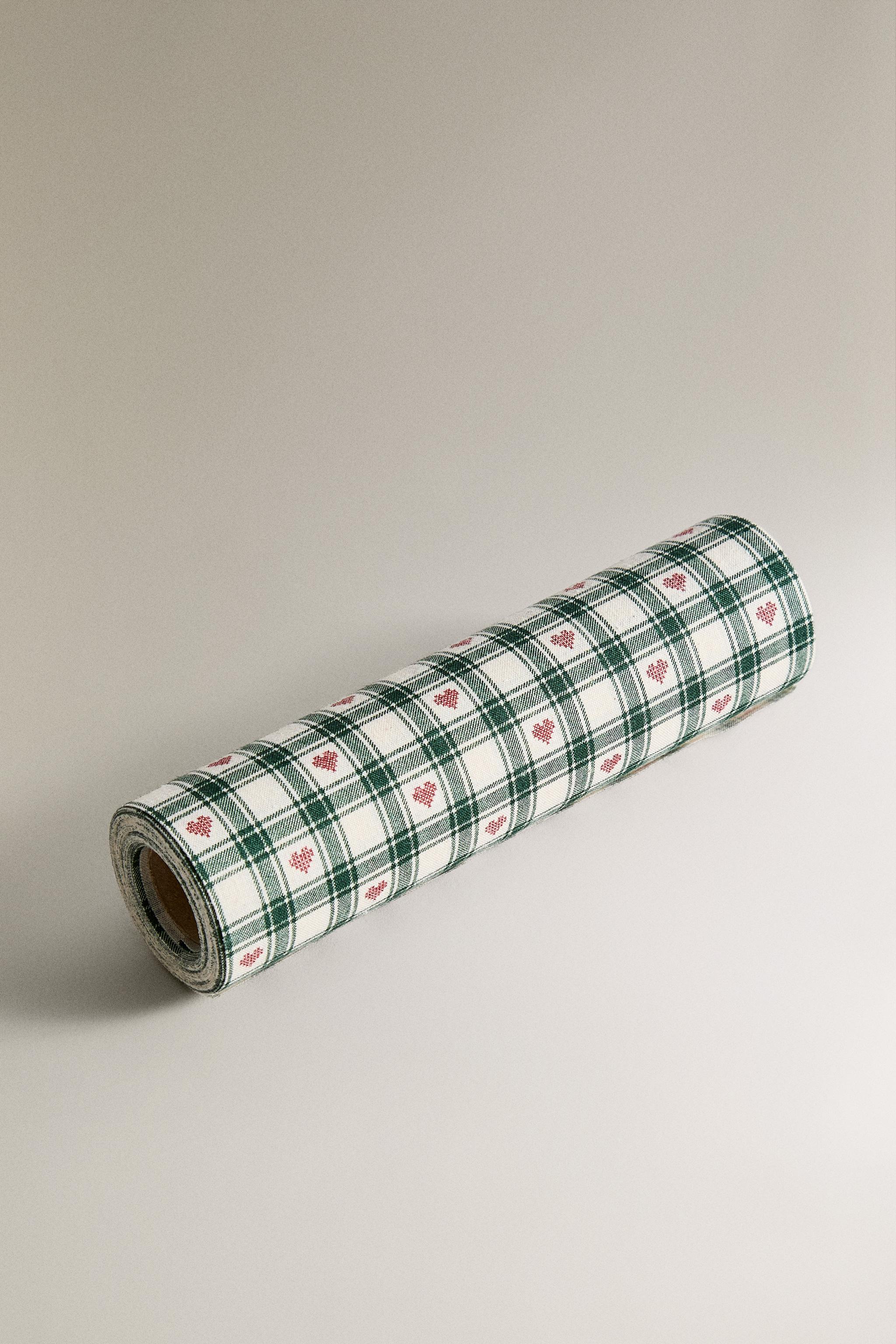 CHRISTMAS TARTAN COTTON NAPKIN ROLL (SET OF 20)
