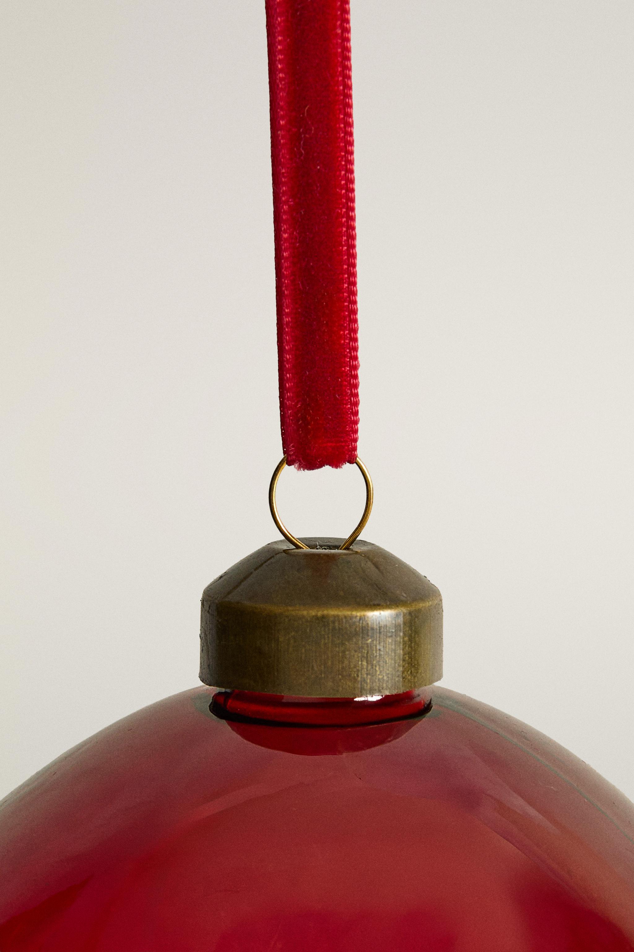BOROSILICATE GLASS IRREGULAR BALL CHRISTMAS TREE DECORATION