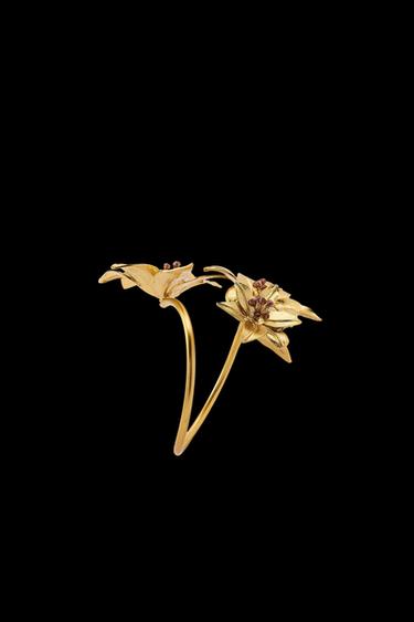 Zara DOUBLE FLOWER BRACELET - Golden