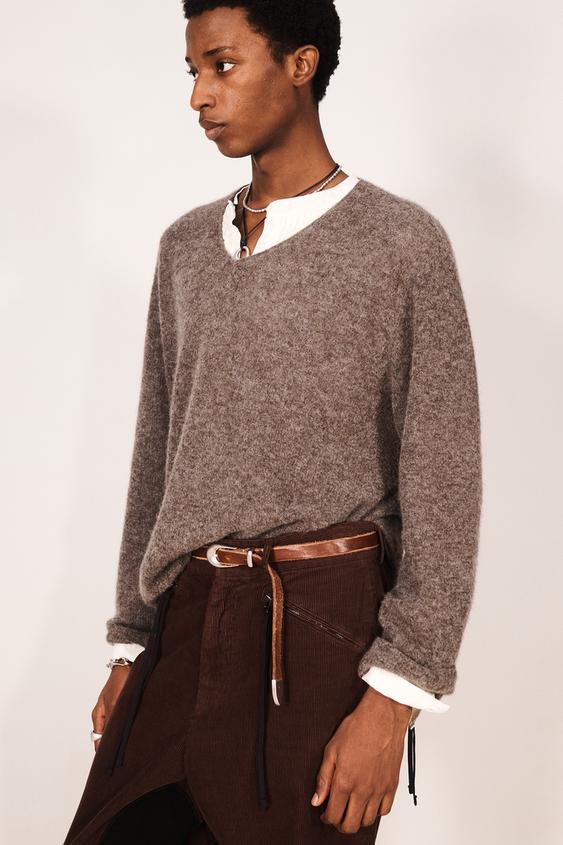 LEATHER TOECAP BELT - Brown by Zara - Image 0
