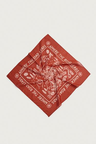 GRAPHIC PRINT BANDANA - Red by Zara