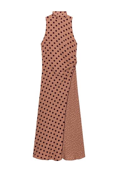 POLKA DOT MIDI DRESS WITH BOW
