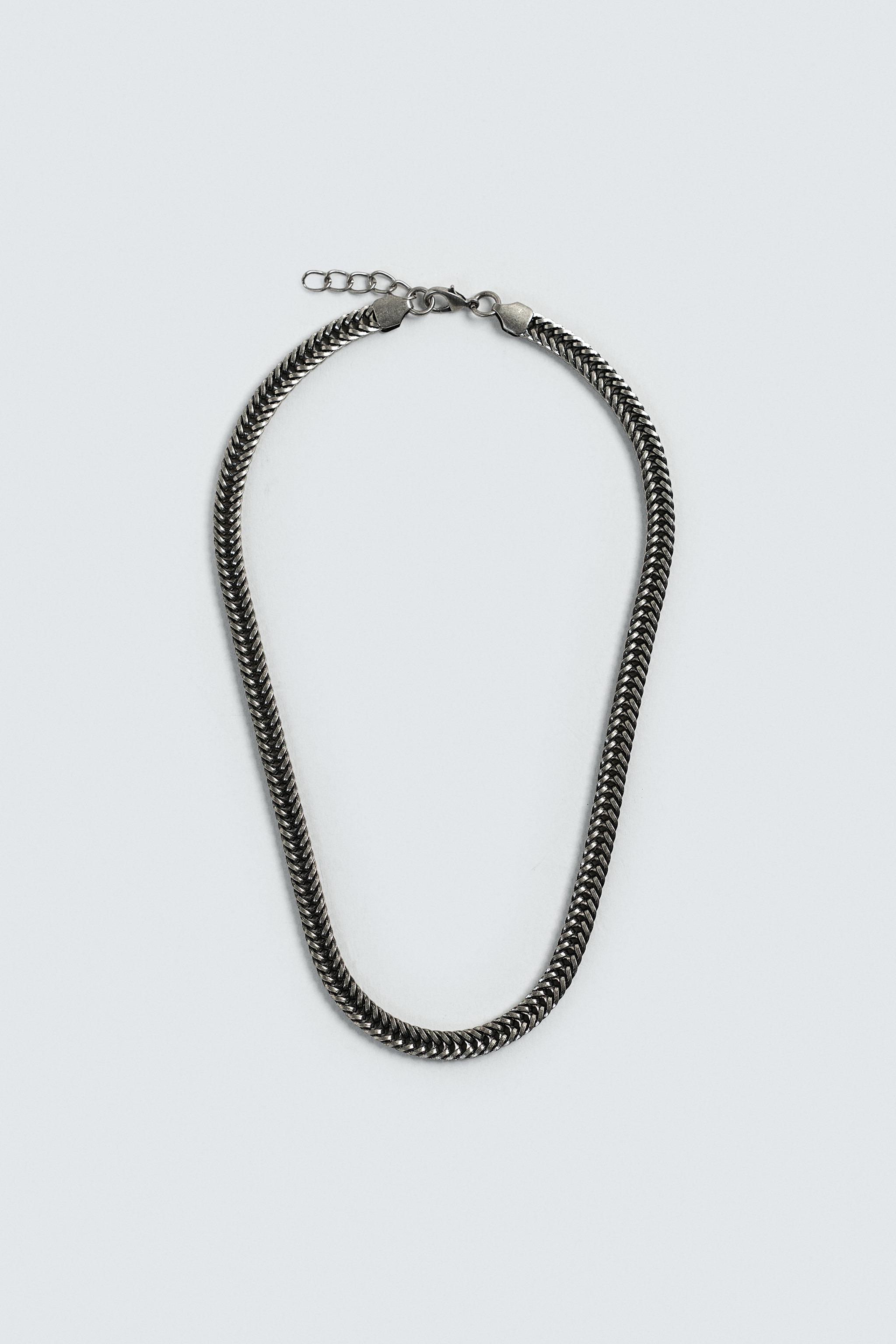 METAL CHAIN LINK NECKLACE - Silver | ZARA Singapore