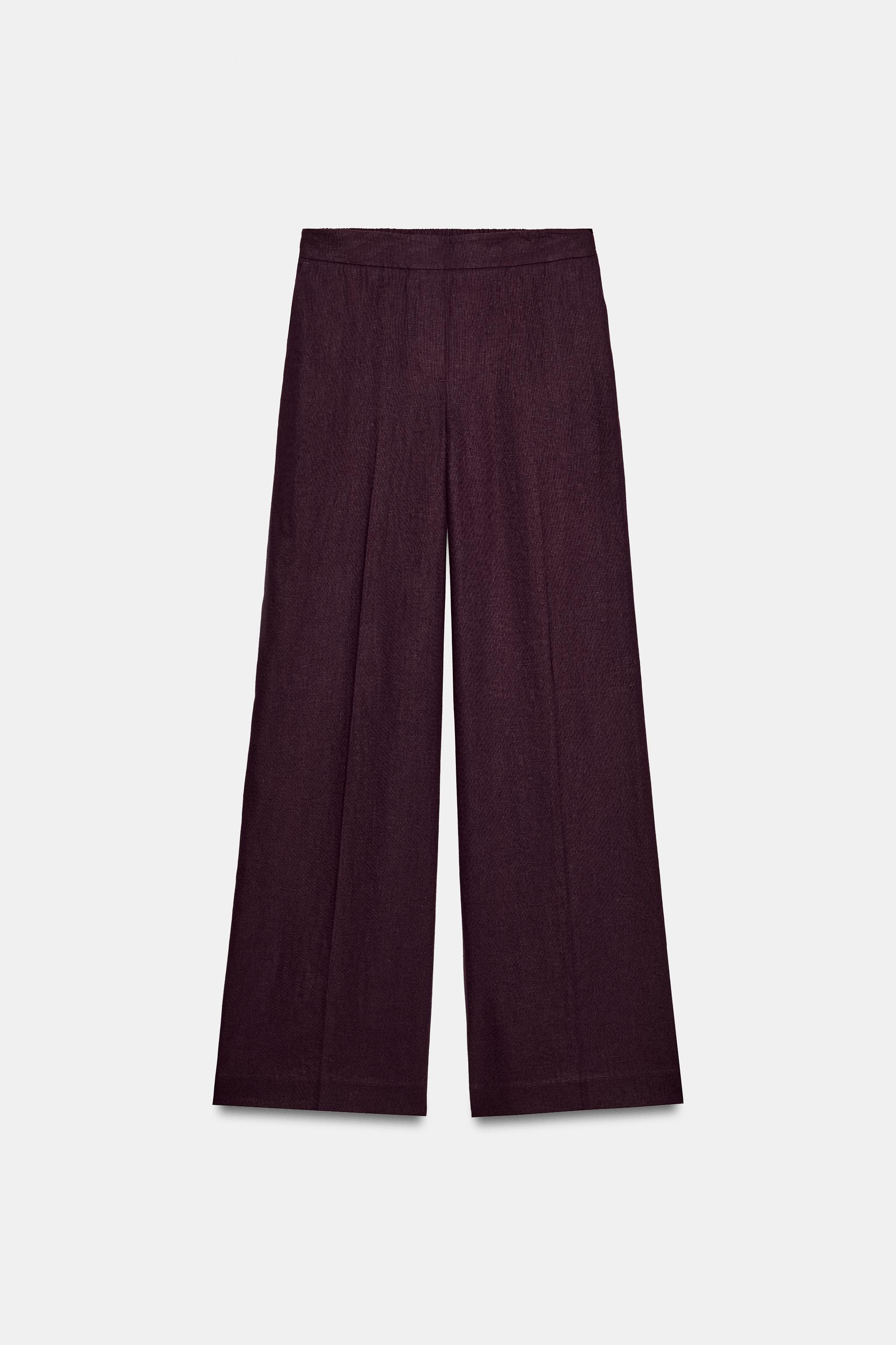 STRAIGHT LEG LINEN PANTS