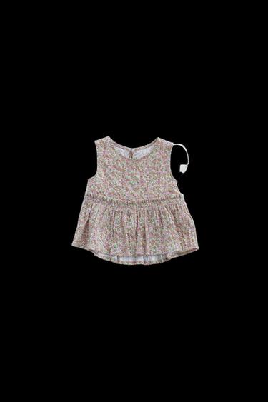 ZARA TIMELESS — БЛУЗА С ЦВЕТОЧНЫМ ПРИНТОМ — АБРИКОСОВЫЙ от Zara — изображение 0