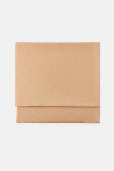 SOFT PLAIN SCARF — Mid-camel 2