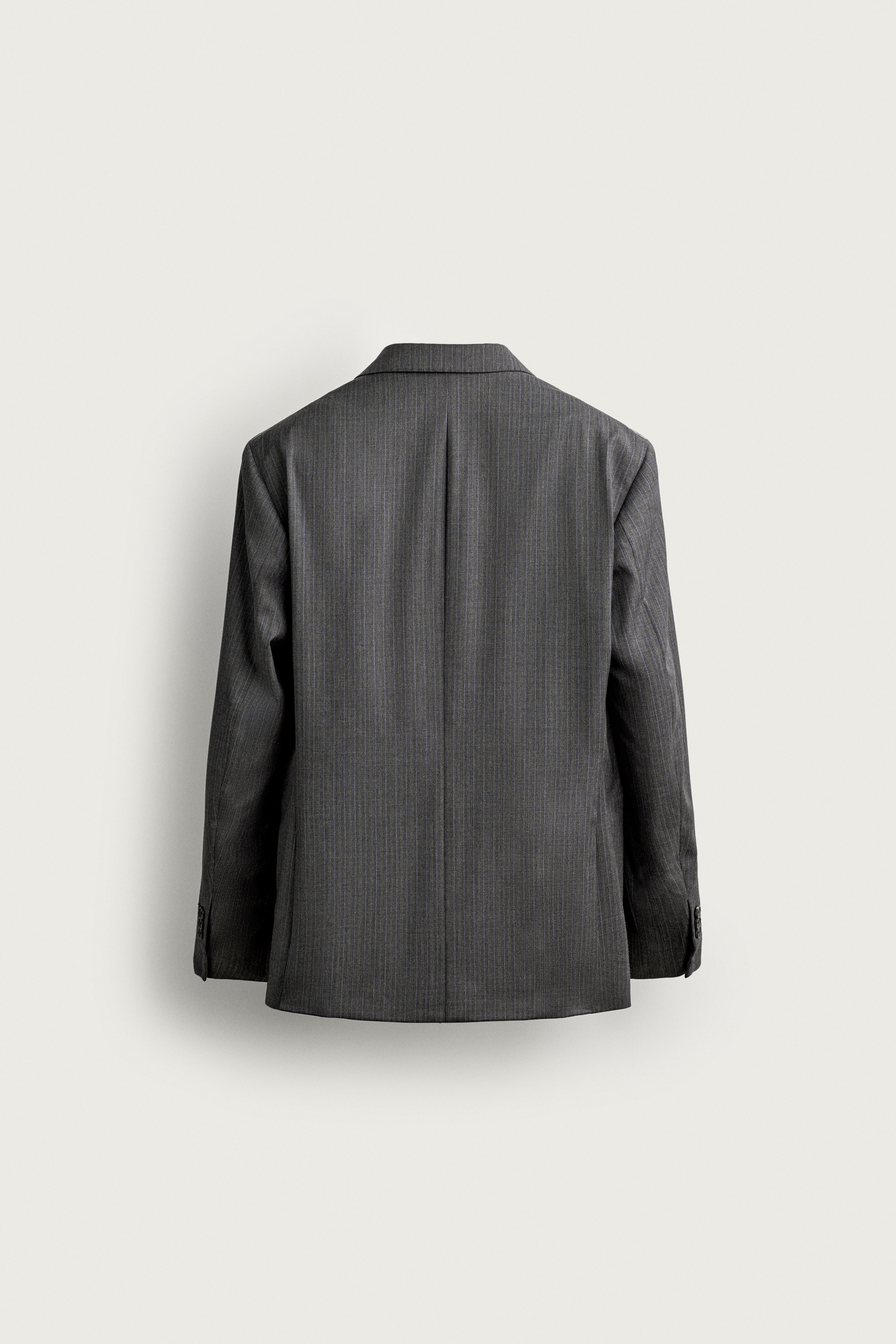VESTE DE COSTUME À RAYURES 100 % LAINE