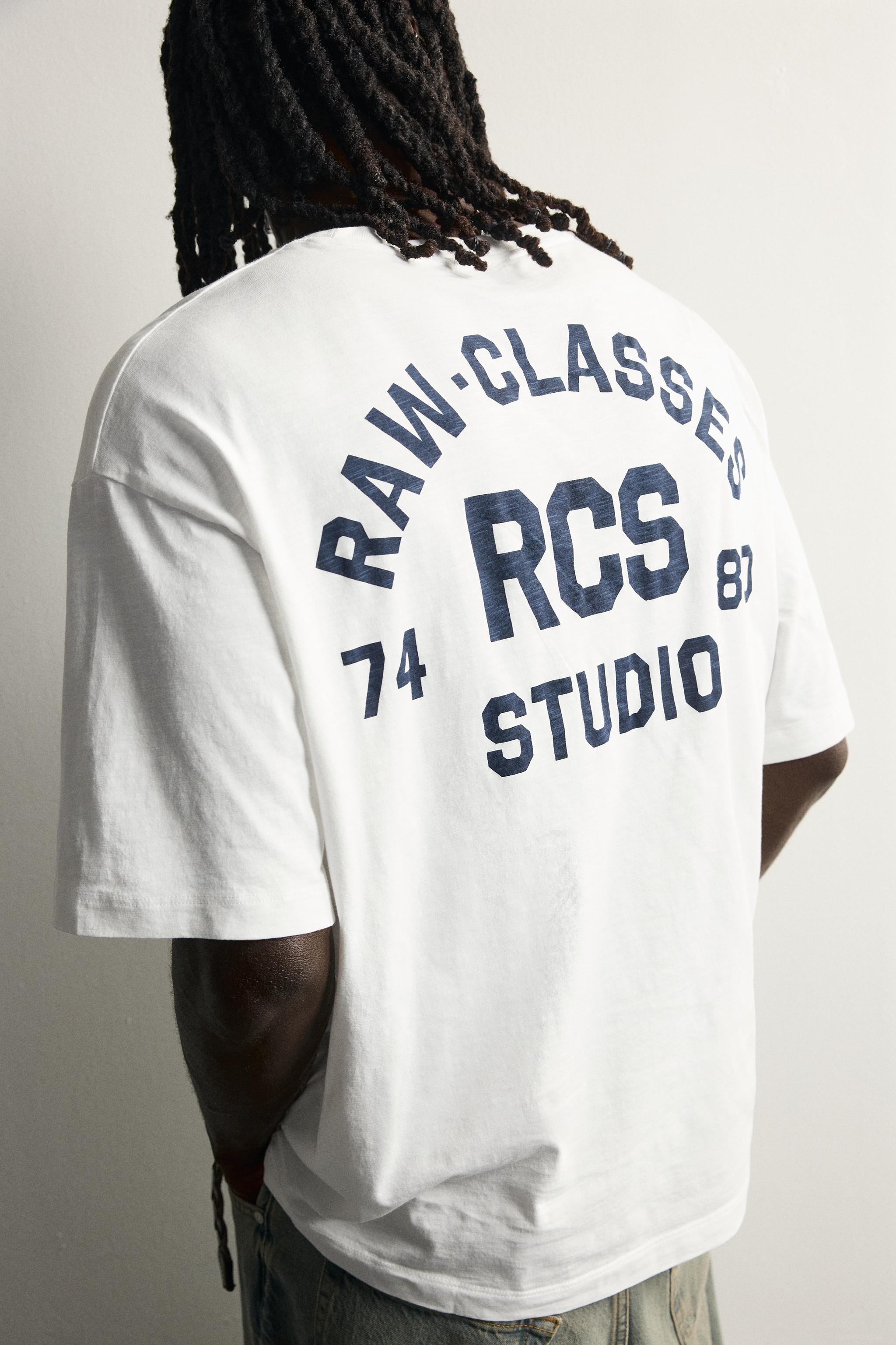 Zara KONTRAST GRAFİK BASKILI RELAXED FIT T-SHIRT görsel 6