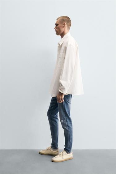 JEANS SKINNY FIT ROTOS - Azul de Zara - Imagen 0