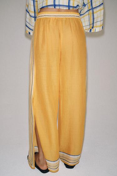 ZW COLLECTION 100% RAMIE STRIPED TROUSERS - Printed by Zara - Image 3