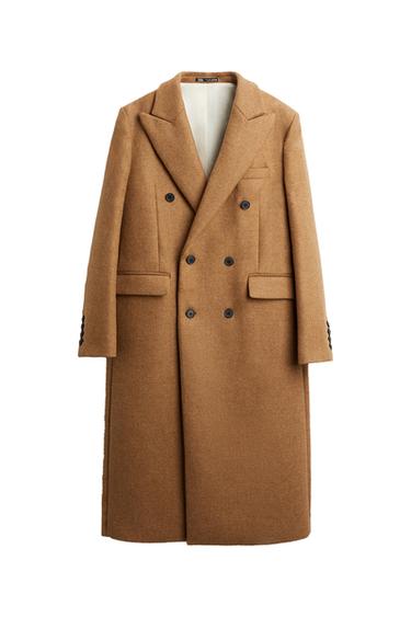 MANTEAU LONG EN MÉLANGE DE LAINE
