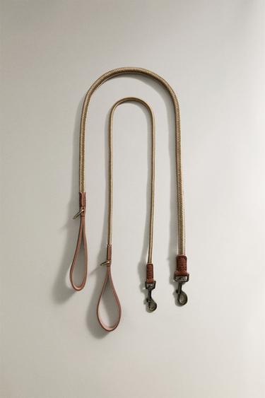 LAISSE EN CUIR POUR CHIENS - Vert de Zara - Image 0