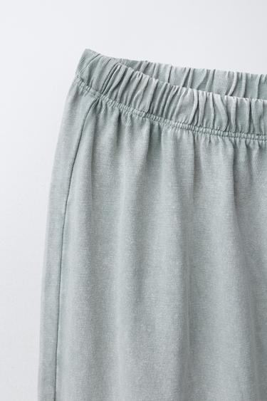 6-14 ANS/ PYJAMA EFFET DÉLAVÉ INSCRIPTION BRODÉE - Gris de Zara - Image 6