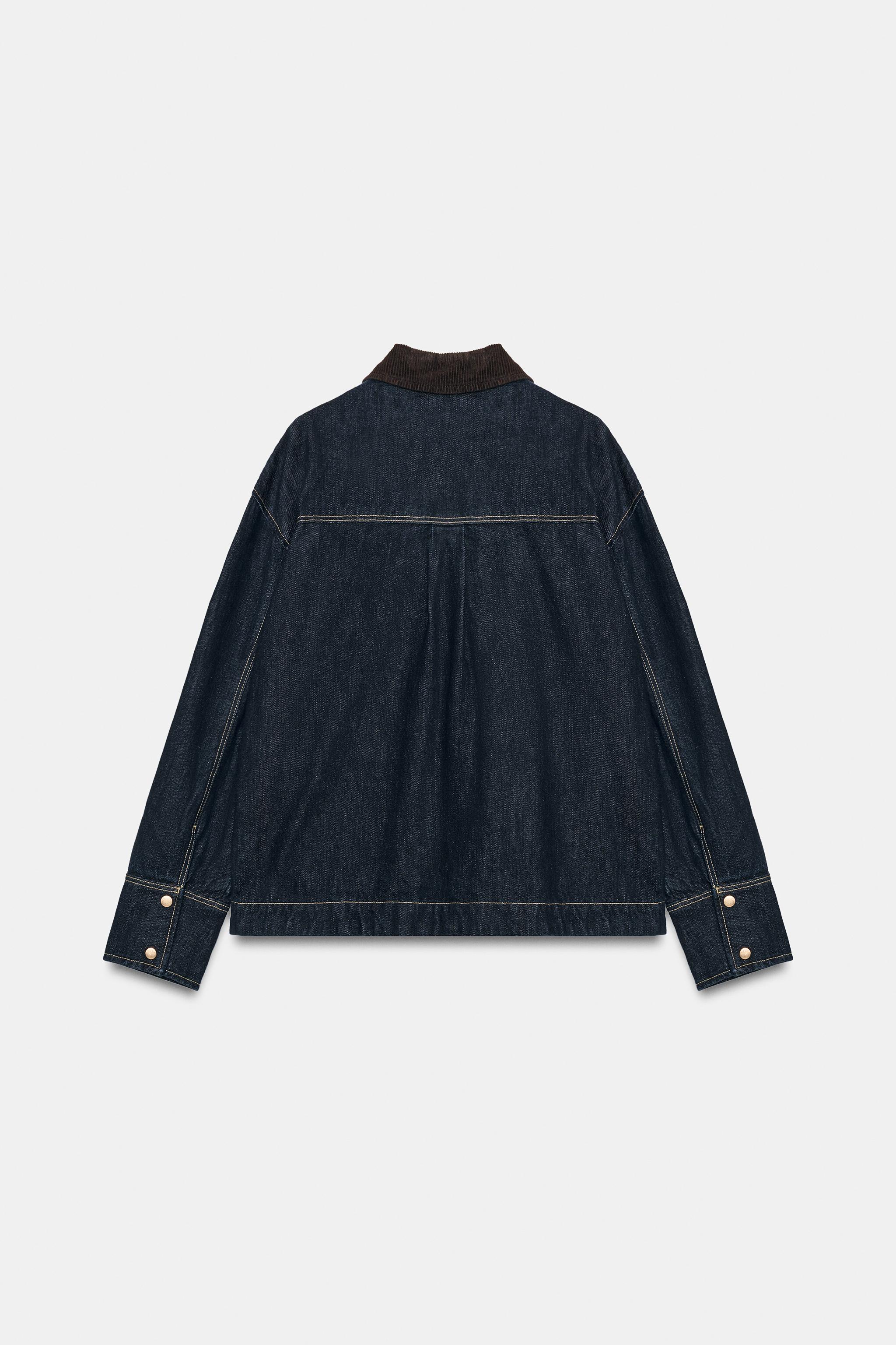 Z1975 DENIM JACKET WITH CORDUROY COLLAR