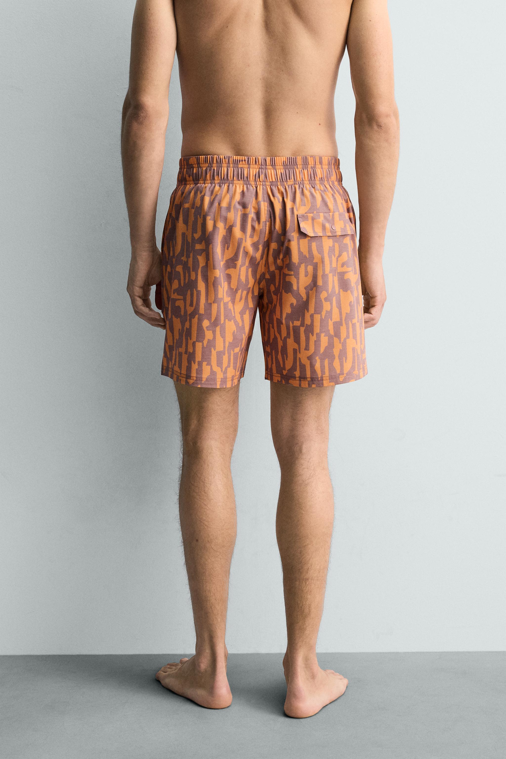 MAILLOT DE BAIN LONG À IMPRIMÉ ABSTRAIT